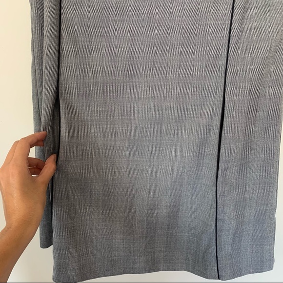 ZARA Gray V Neck Choker A-Line Shift Mini Dress - Picture 8 of 12